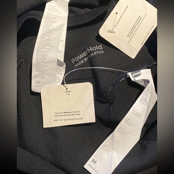 FABLETICS-Boost PowerHold High-Rise 7/8 Legging & Sports Bra Set M Black /Silver - Picture 5 of 5